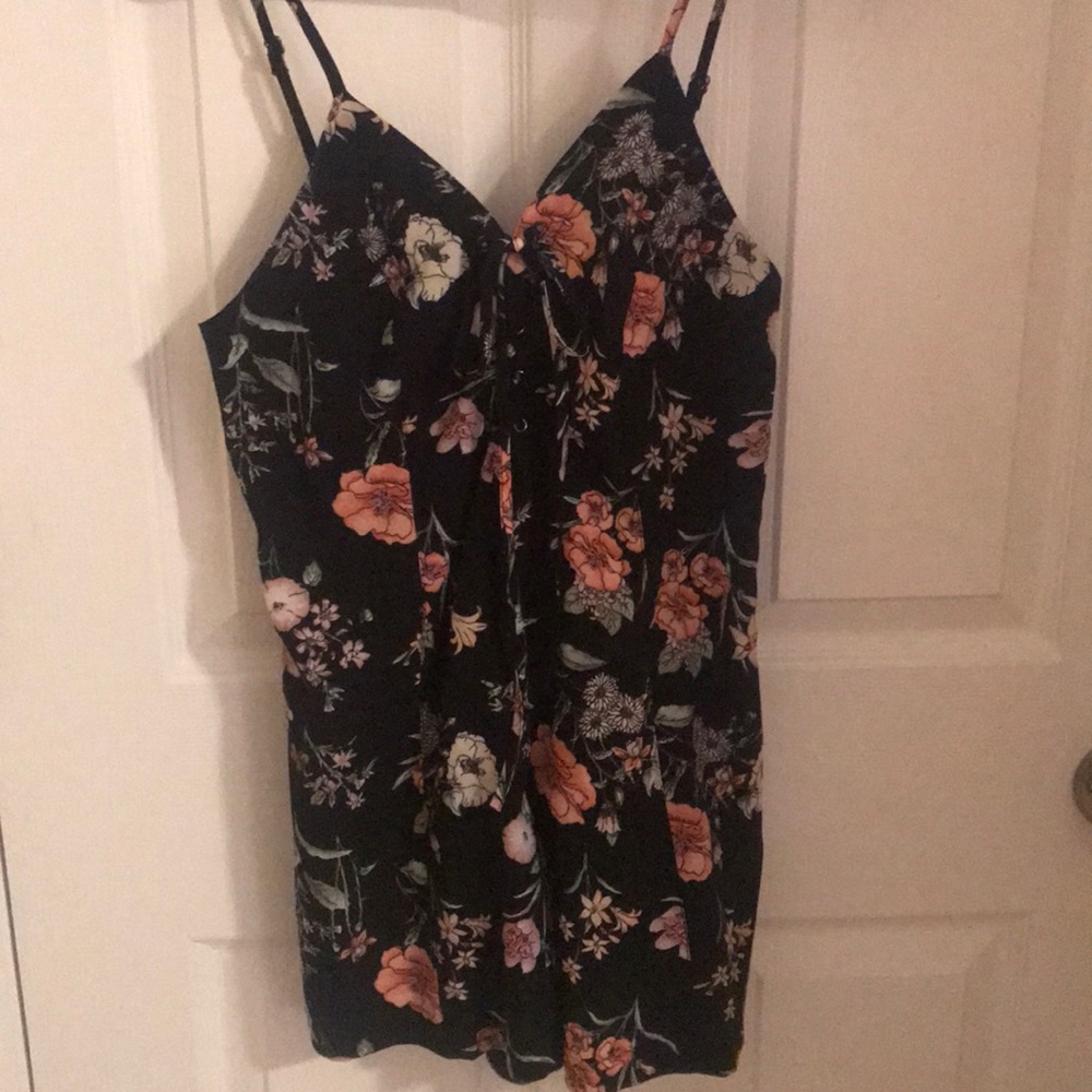 Black Floral romper